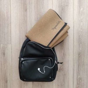 tapis yoga pliable voyage surtapis caoutchouc liege naturel bio